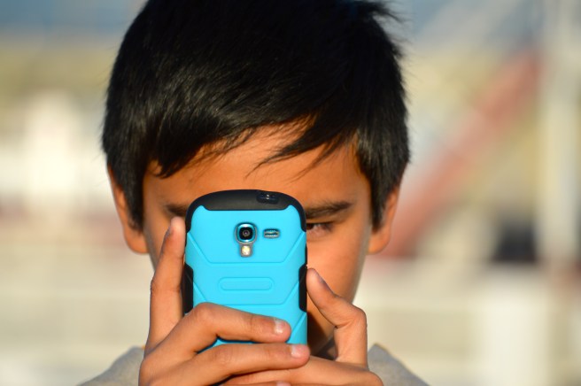 Taking a picture of Lil'B, taking a picture of me.